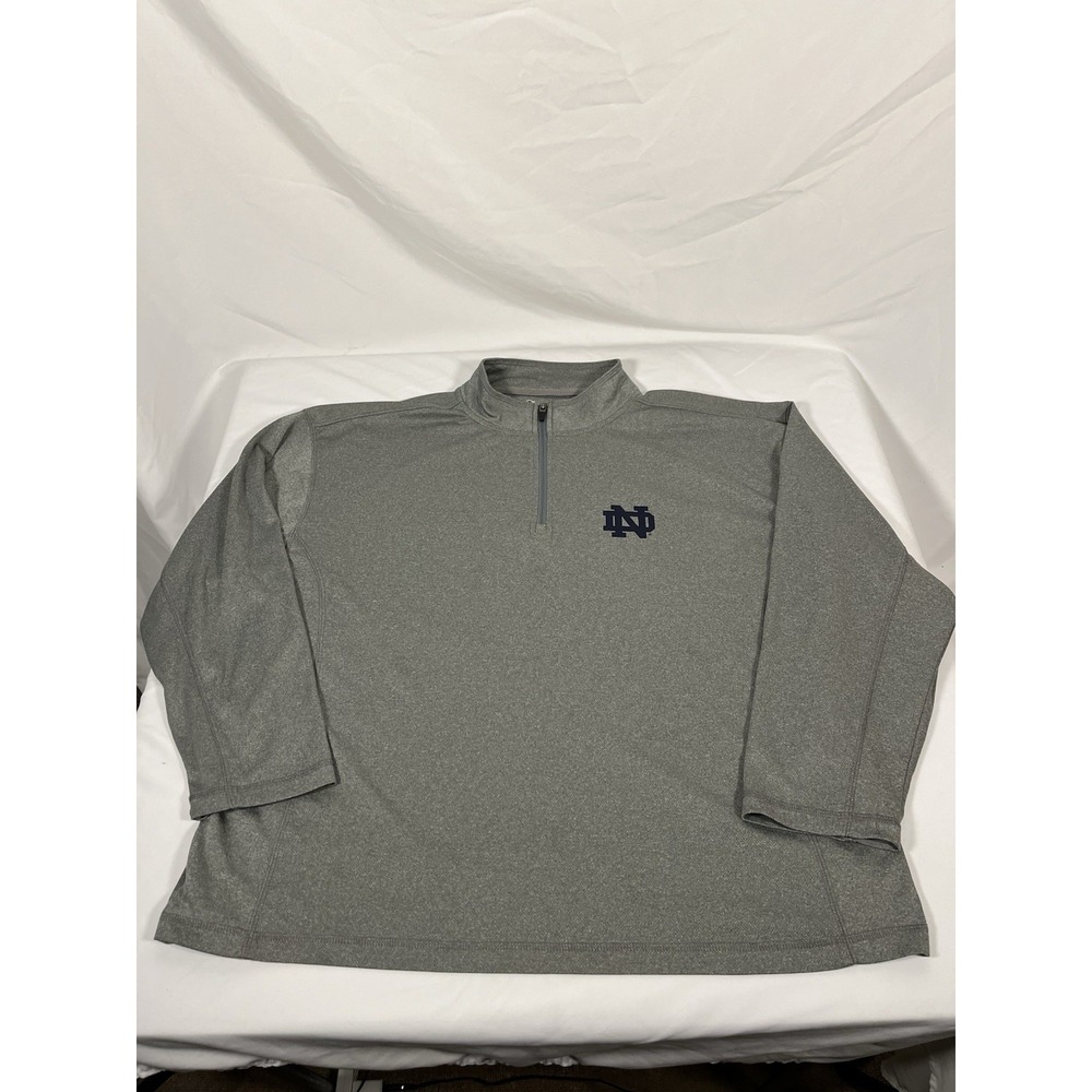 Champion Notre Dame Fighting Irish Quarter Zip Pullover Gray XL